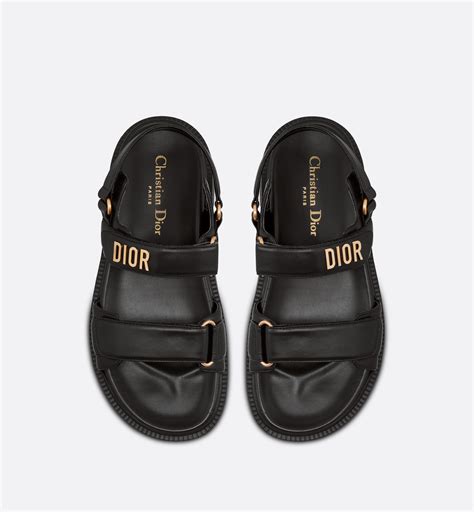 plate sandale dior|Dior leather sandals.